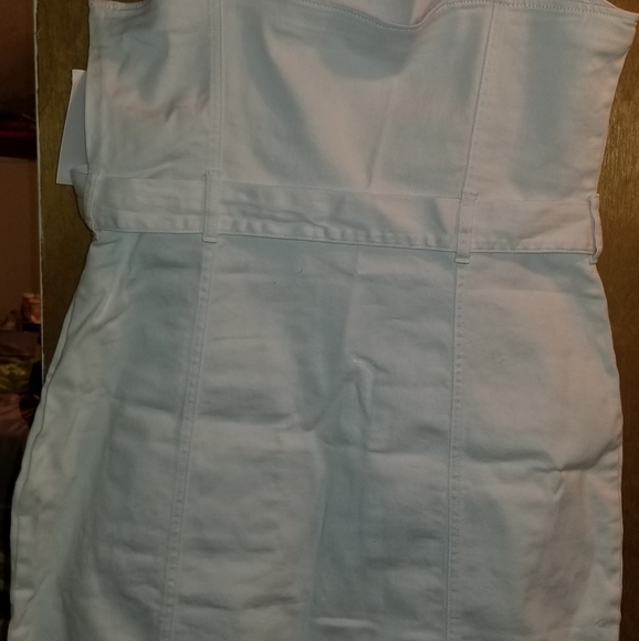 Just Fab White Denim dress - Picture 2 of 5